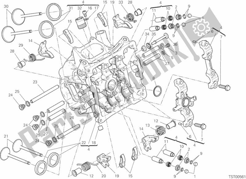 Tutte le parti per il Testa Orizzontale del Ducati Superbike 959 Panigale ABS Thailand 2019